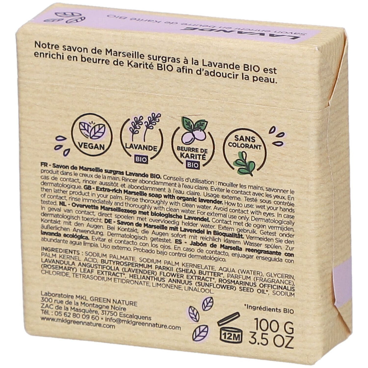 Savon Marseille Surgras Lavande