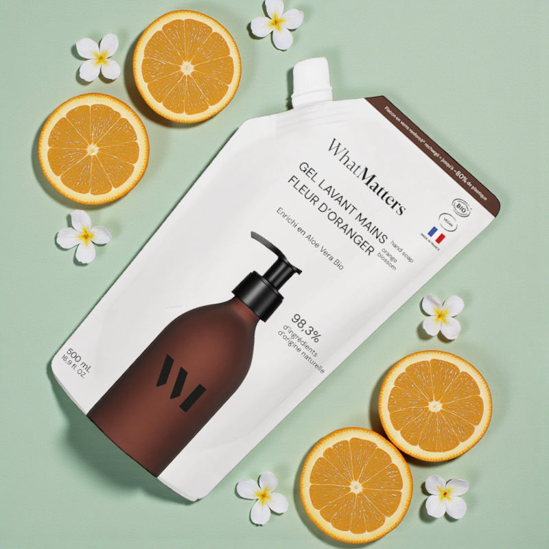 Éco-recharge Gel Lavant Mains Fleur d'Oranger 500mL