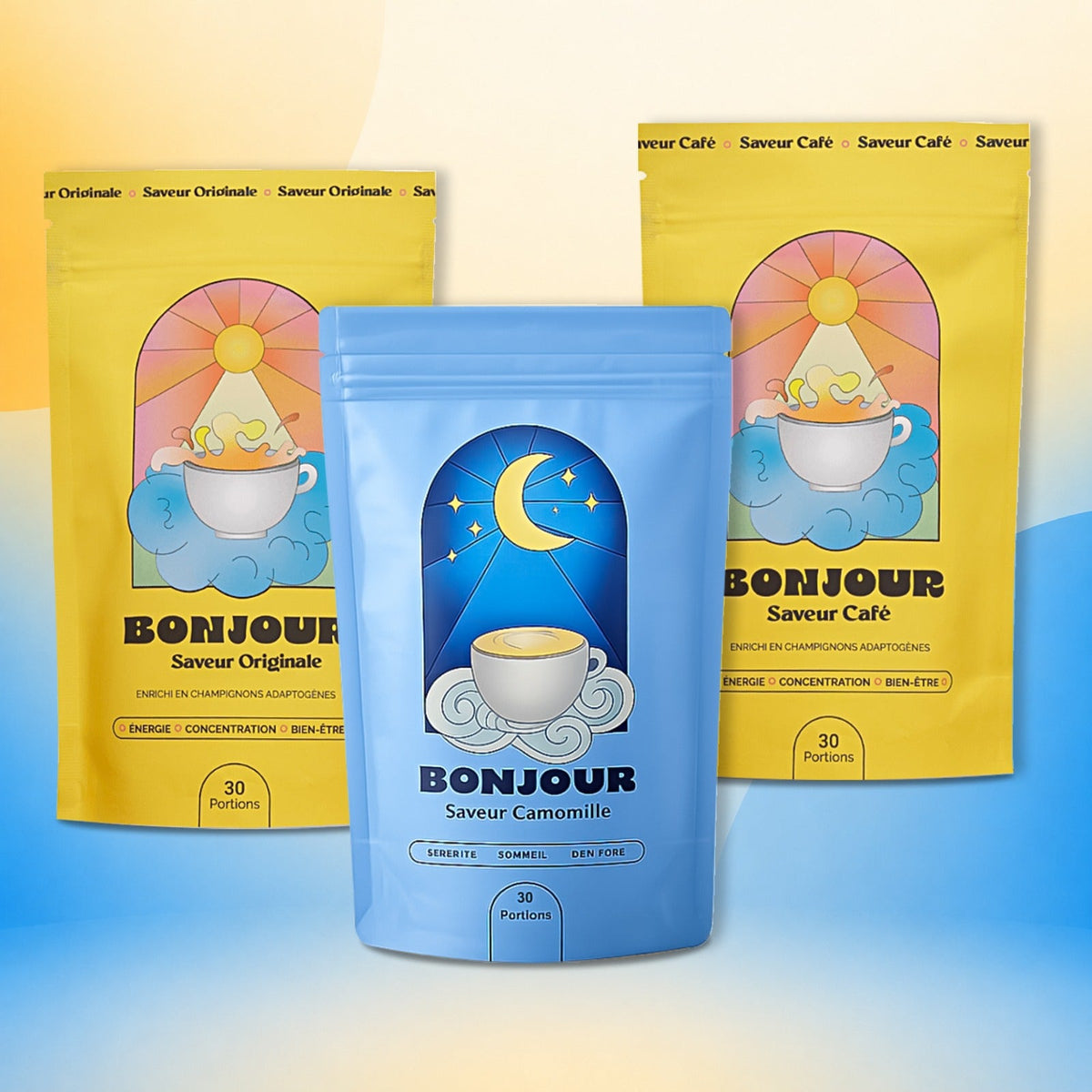 Bonjour Day to Night Trio - Café & Originale & Camomille (90 Servings)