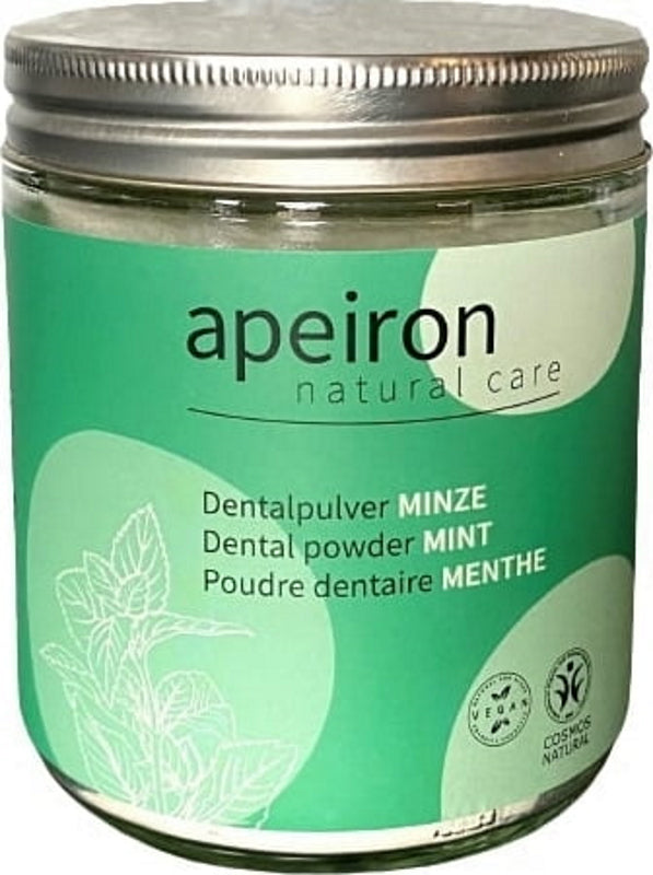 APEIRON Dental powder, mint, refill glass