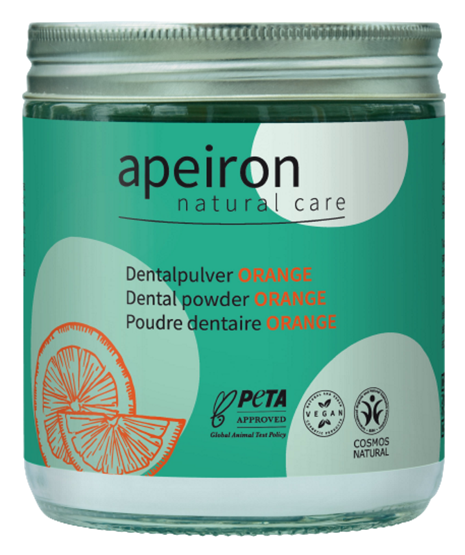 APEIRON Dental powder, orange, refill glass