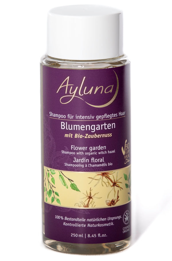 AYLUNA Shampoo for sensitive scalps Blumengarten with organic witch hazel
