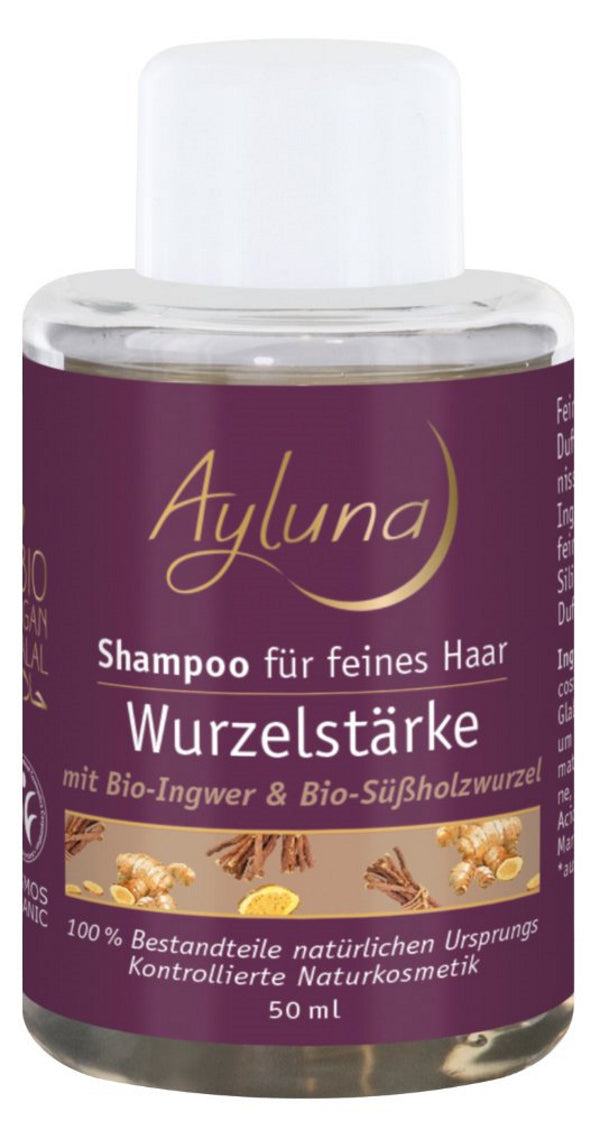 AYLUNA Shampoo for fine hair with organic ginger & organic licorice root - travel size