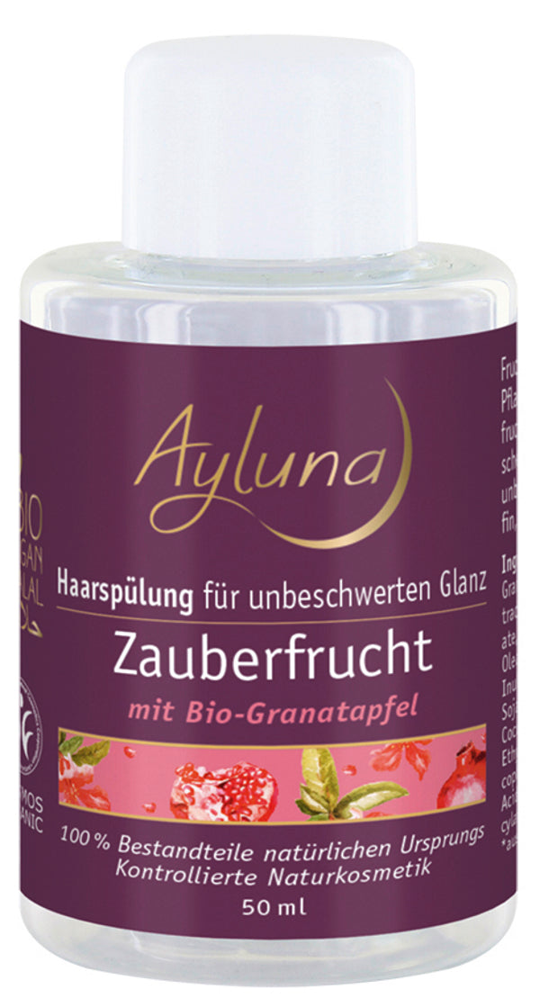 AYLUNA Hair Conditioner Shine & Easy Comb Zauberfrucht with organic burdock root & organic pomegranate - travel size