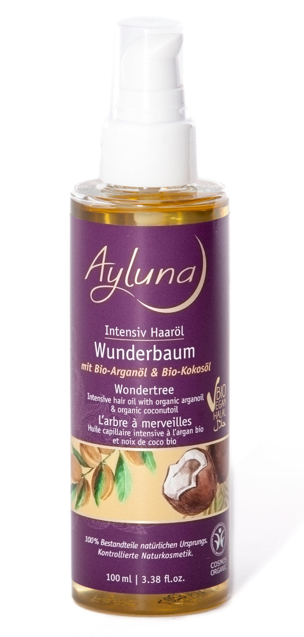 AYLUNA Hair Oil Intensive Wunderbaum with organic Arganoil and organic coconut oil
