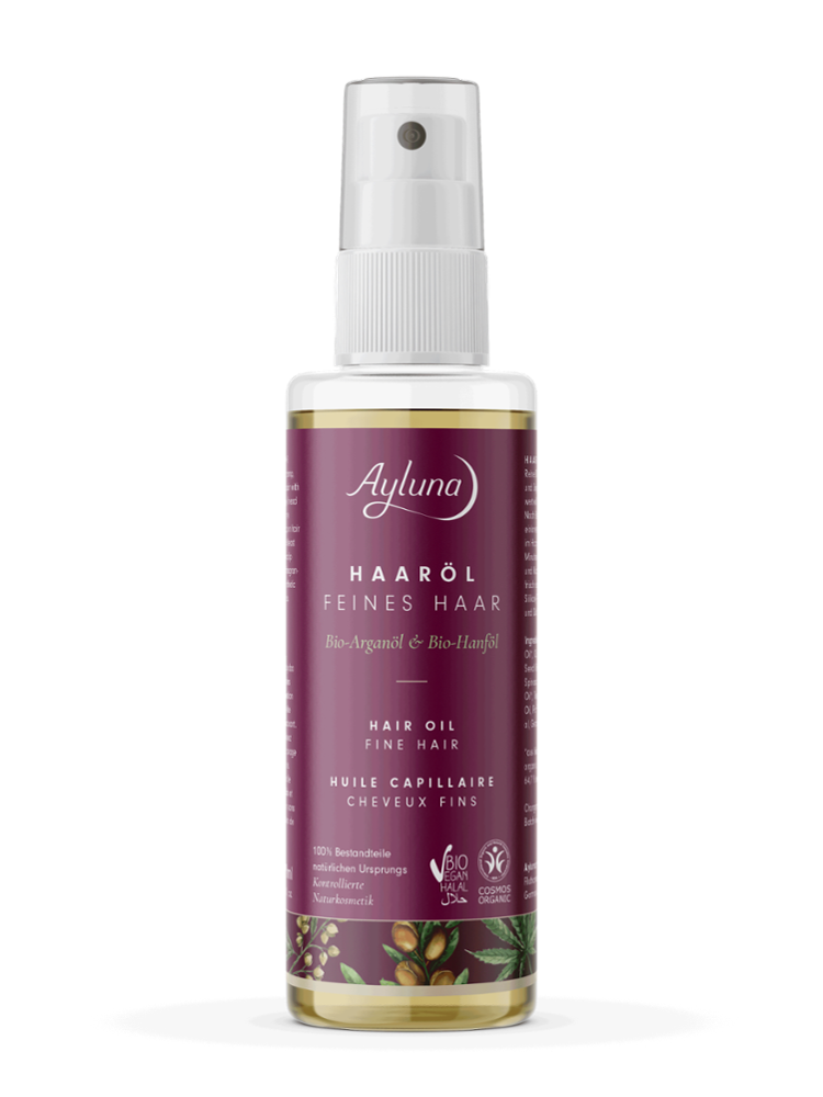 AYLUNA Hair Oil Fine Hair with organic Arganoil and organic hemp oil