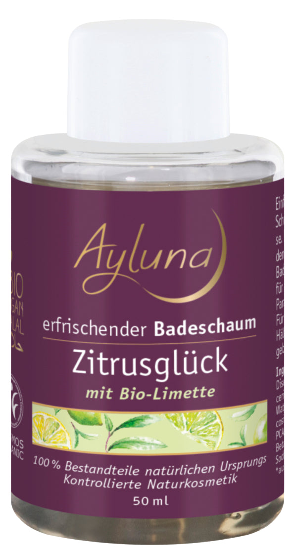 AYLUNA Refreshing Bubble Bath  Zitrusglück with organic lime - travel size