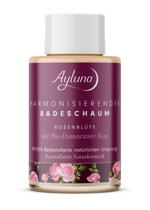 AYLUNA Pampering Bubble Bath Rosenblüte with organic Damask roses - travel size