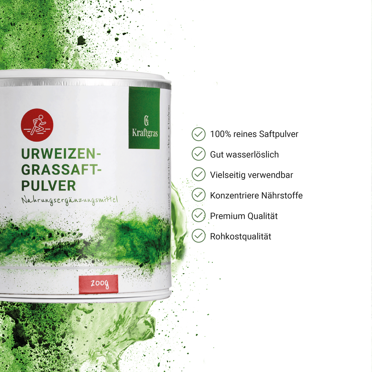 Poudre de jus d’herbe de blé ancien bio (Kamut® Khorasan)