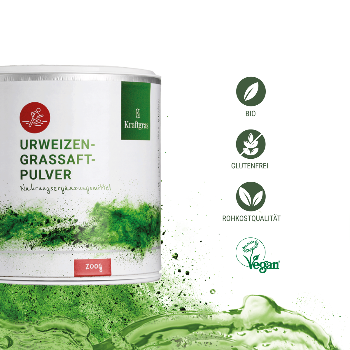 Poudre de jus d’herbe de blé ancien bio (Kamut® Khorasan)