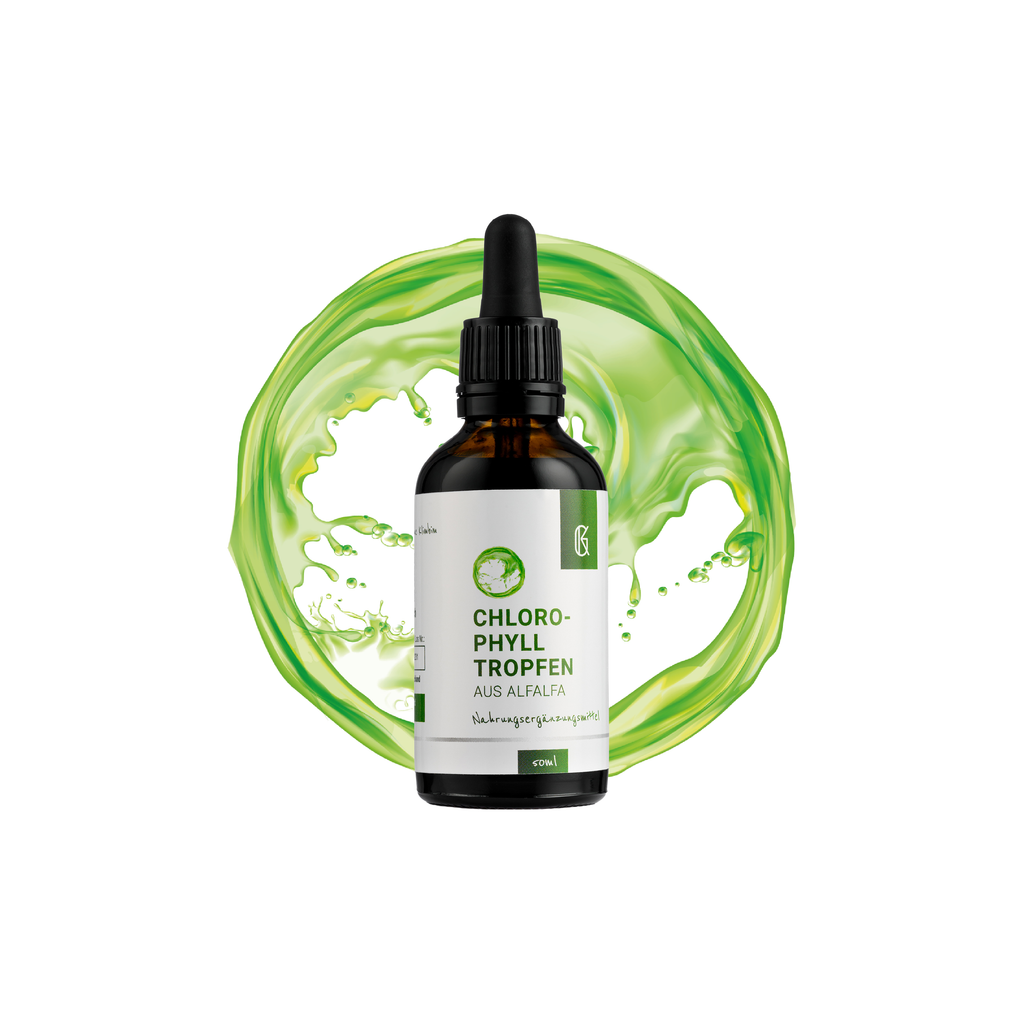 Chlorophylltropfen aus Alfalfa