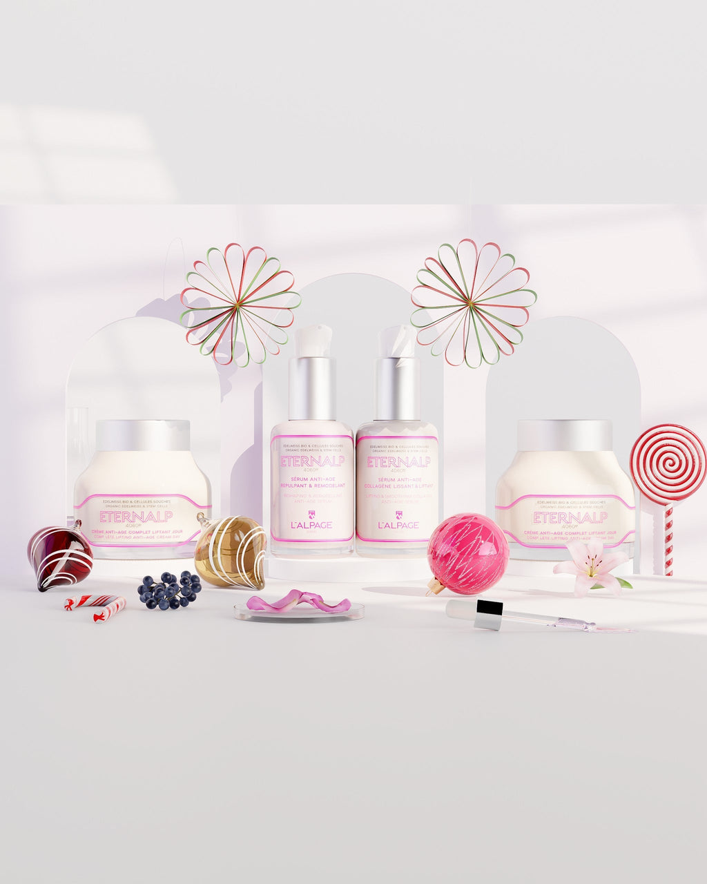 Ultimate Quatro Anti-Aging Lifting Day Cream 50ml & Night Cream 50ml & Lifting Collagen Anti-Aging Serum & Eternalp 4060m Plumping Anti-Aging Serum Gift Set