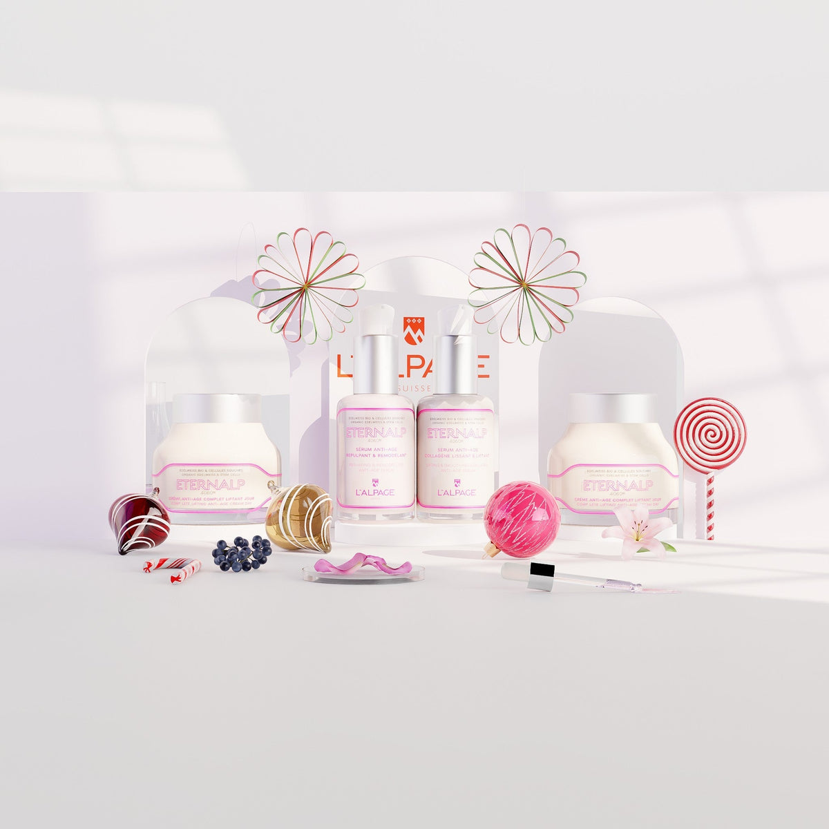 Ultimate Quatro Anti-Aging Lifting Day Cream 50ml & Night Cream 50ml & Lifting Collagen Anti-Aging Serum & Eternalp 4060m Plumping Anti-Aging Serum Gift Set