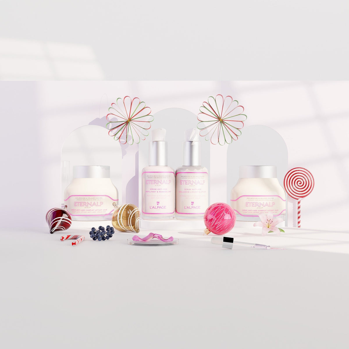 Ultimate Quatro Anti-Aging Lifting Day Cream 50ml & Night Cream 50ml & Lifting Collagen Anti-Aging Serum & Eternalp 4060m Plumping Anti-Aging Serum Gift Set