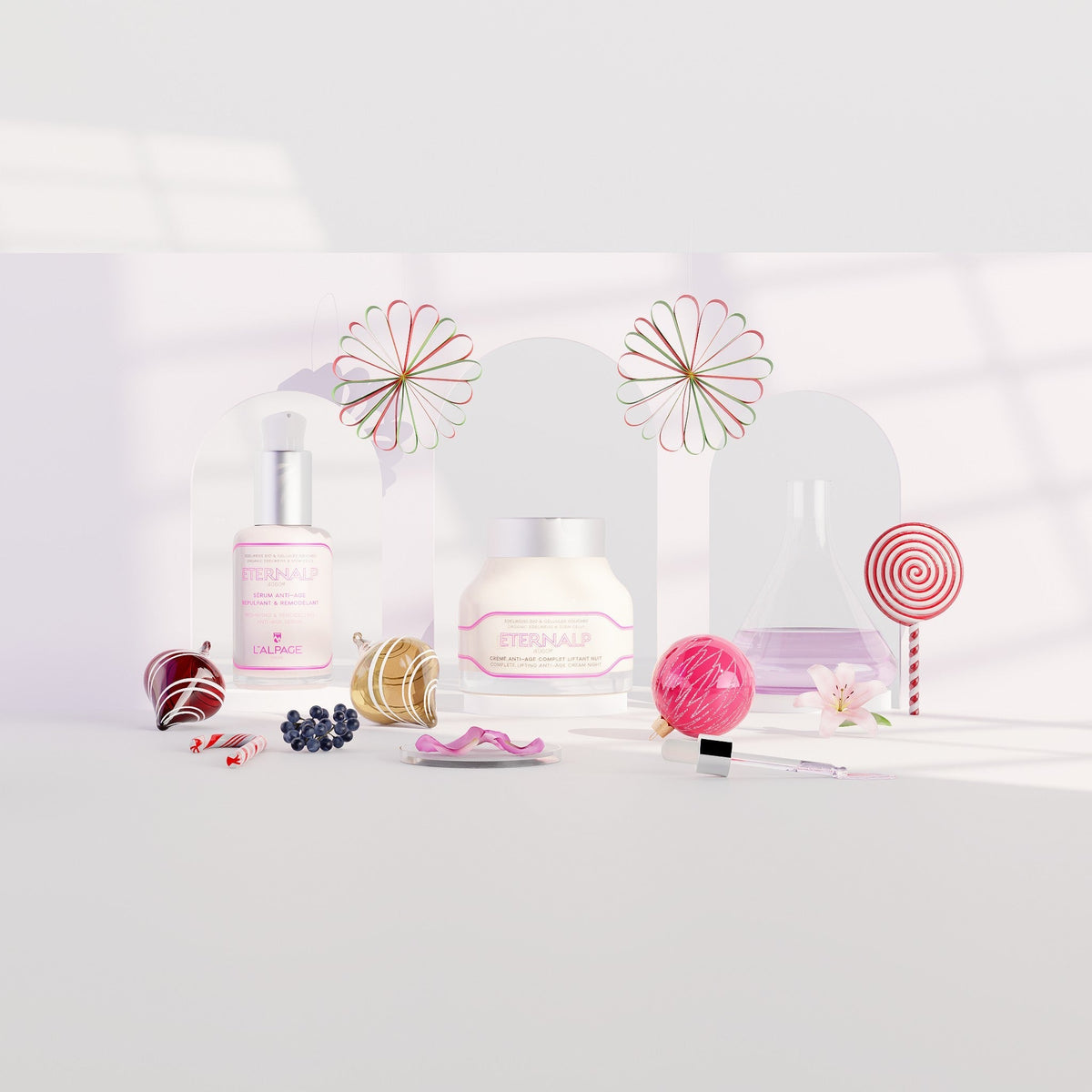 Coffret DUO Crème Nuit Anti-Âge Liftante & Sérum Anti-Âge Repulpant & Remodelant Eternalp 4060m