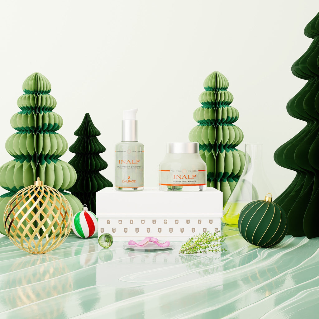 Set ou Coffret Cadeau Crème Matifiante et Lissante + Sérum Matifiant et Lissant INALP