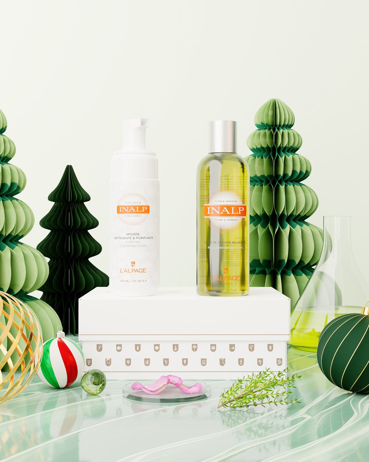 Cleansing Foam and Relaxing Shower Oil Gift Set INALP