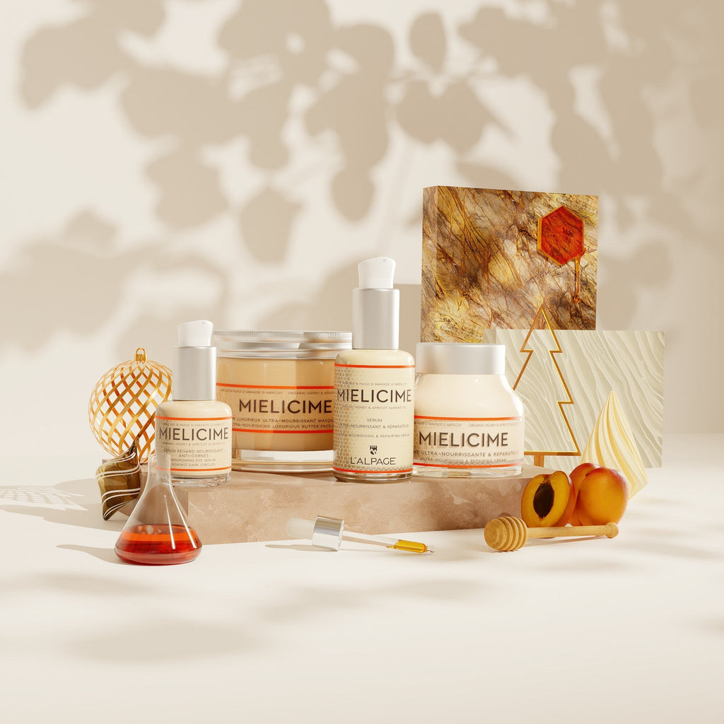Set ou Coffret Cadeau Ultime Quatro Crème Ultra-Nourrissante + Sérum Ultra-Nourrissant + Sérum Contour des Yeux Anti-Cernes + Beurre Luxueux Ultra-Nourrissant Masque Visage Mielicime