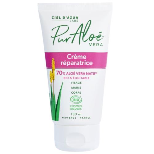 Crčme réparatrice ŕ l'aloe vera (70%) équitable, Pur'Aloé, 150ml*