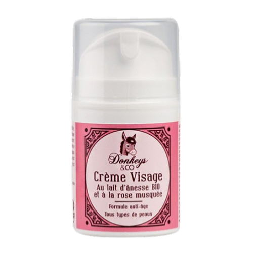 Crčme visage au lait d'ânesse et rose musquée, Donkeys & Co, 50ml*
