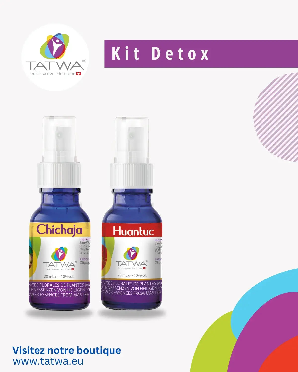 Détox Foie et Émotions naturelle - Kit Detox avec Chichaja et Huantuc, sprays pour un bien-être optimal.