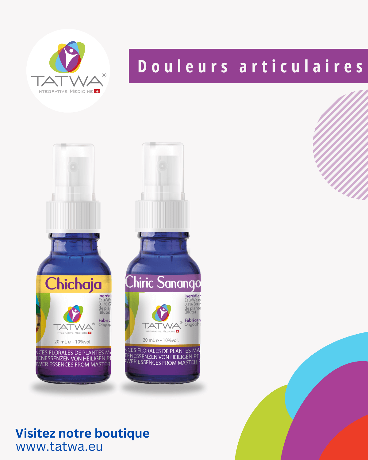 Douleurs Articulaires | Soulagement naturel et fluidité du corps - Kit de sprays Chichaja et Chiric Sanango