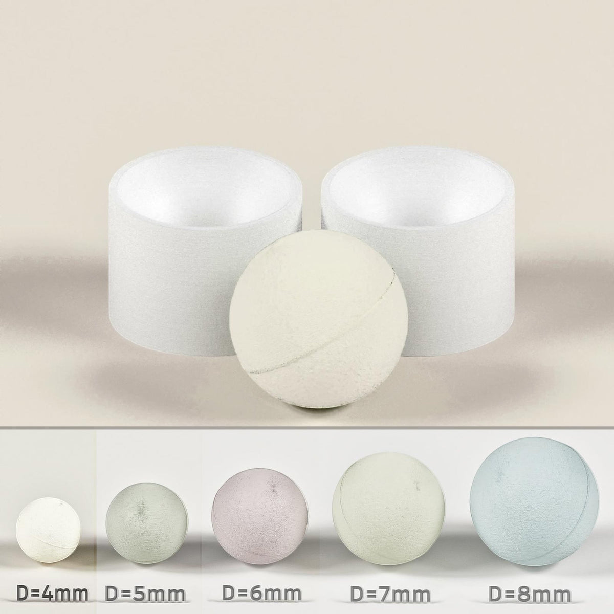 Moule à bombes de bain Goleo – Rond, 5 tailles (Ø 4-8 cm)