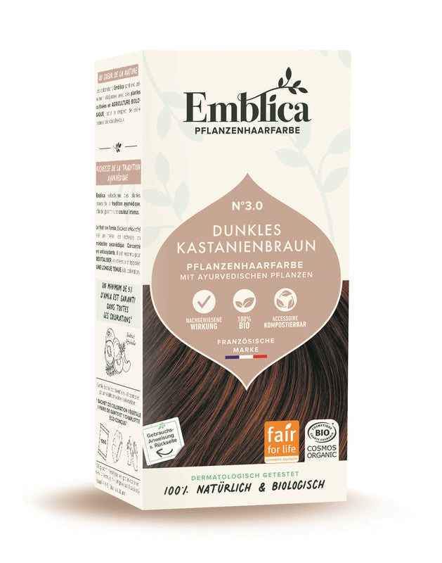 EMBLICA Plant Hair Colour Dark Chestnut Brown