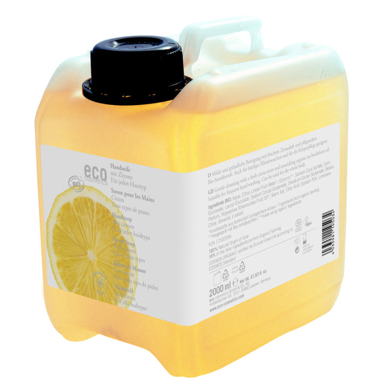 ECO COSM. Hand soap lemon 2000 ml refill canister