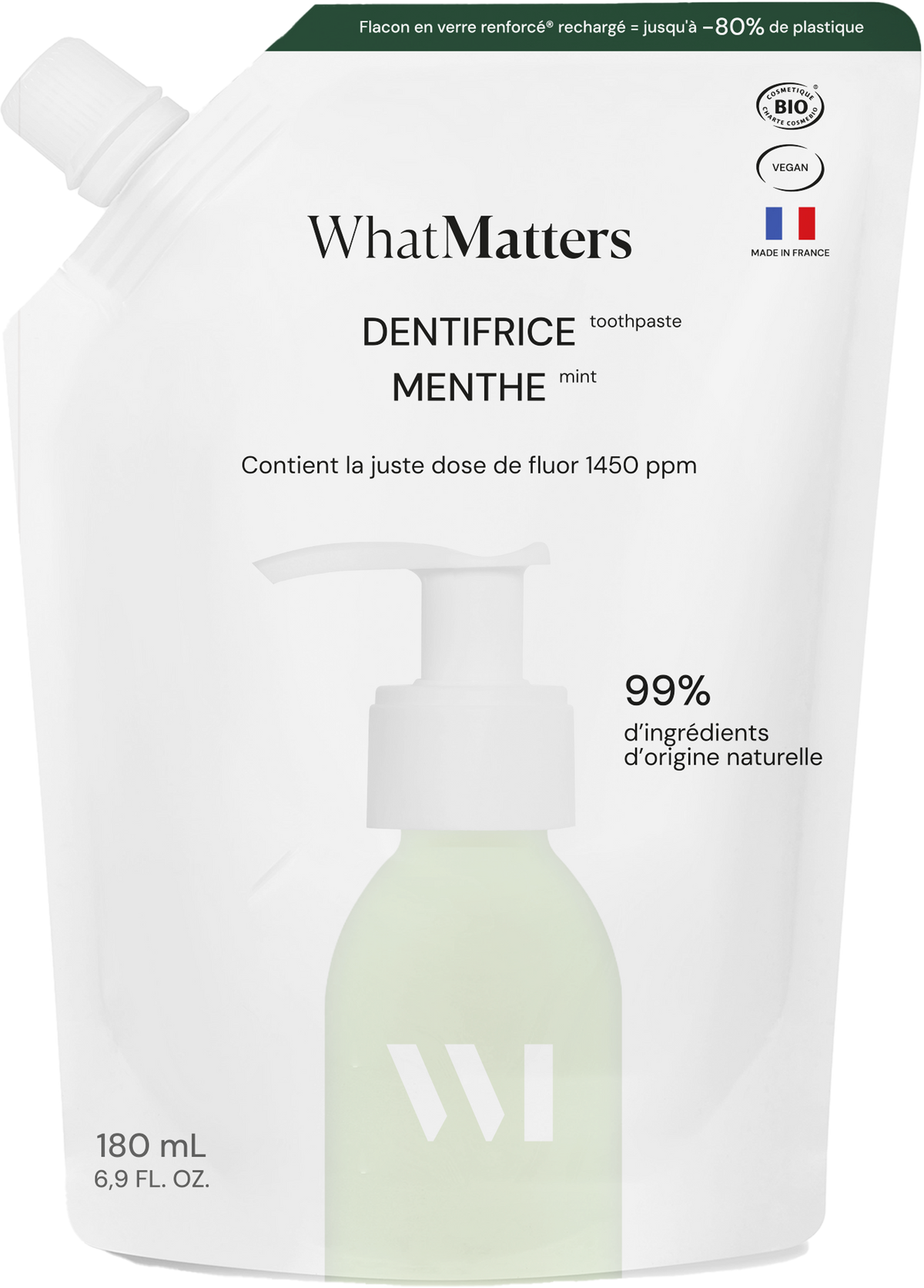 Eco-recharge Dentifrice Fluor Menthe 180mL