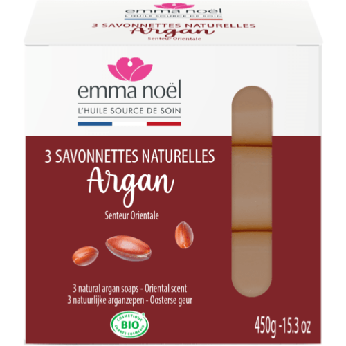 Savonnettes Argan Bio, Emma Noël, 3×150g*