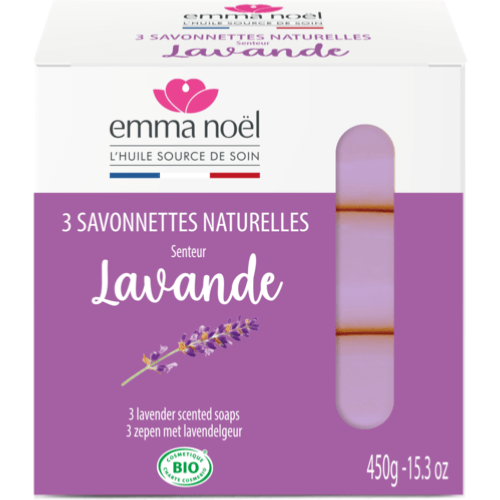 Savonnettes Lavande Bio, Emma Noël, 3×150g*