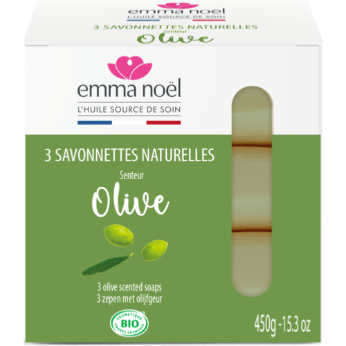 Savonnettes Olive Bio, Emma Noël, 3×150g*