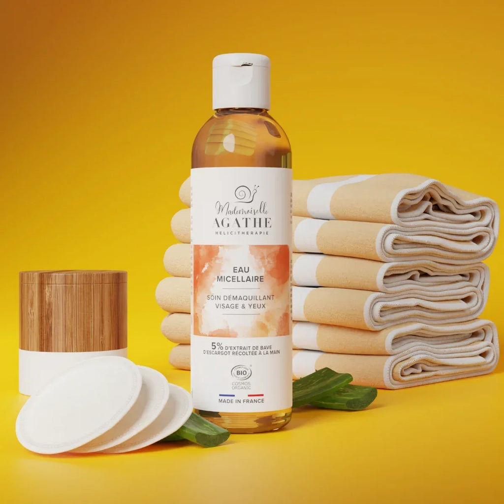 Eau micellaire à la bave d'escargot certifiée bio - démaquillant