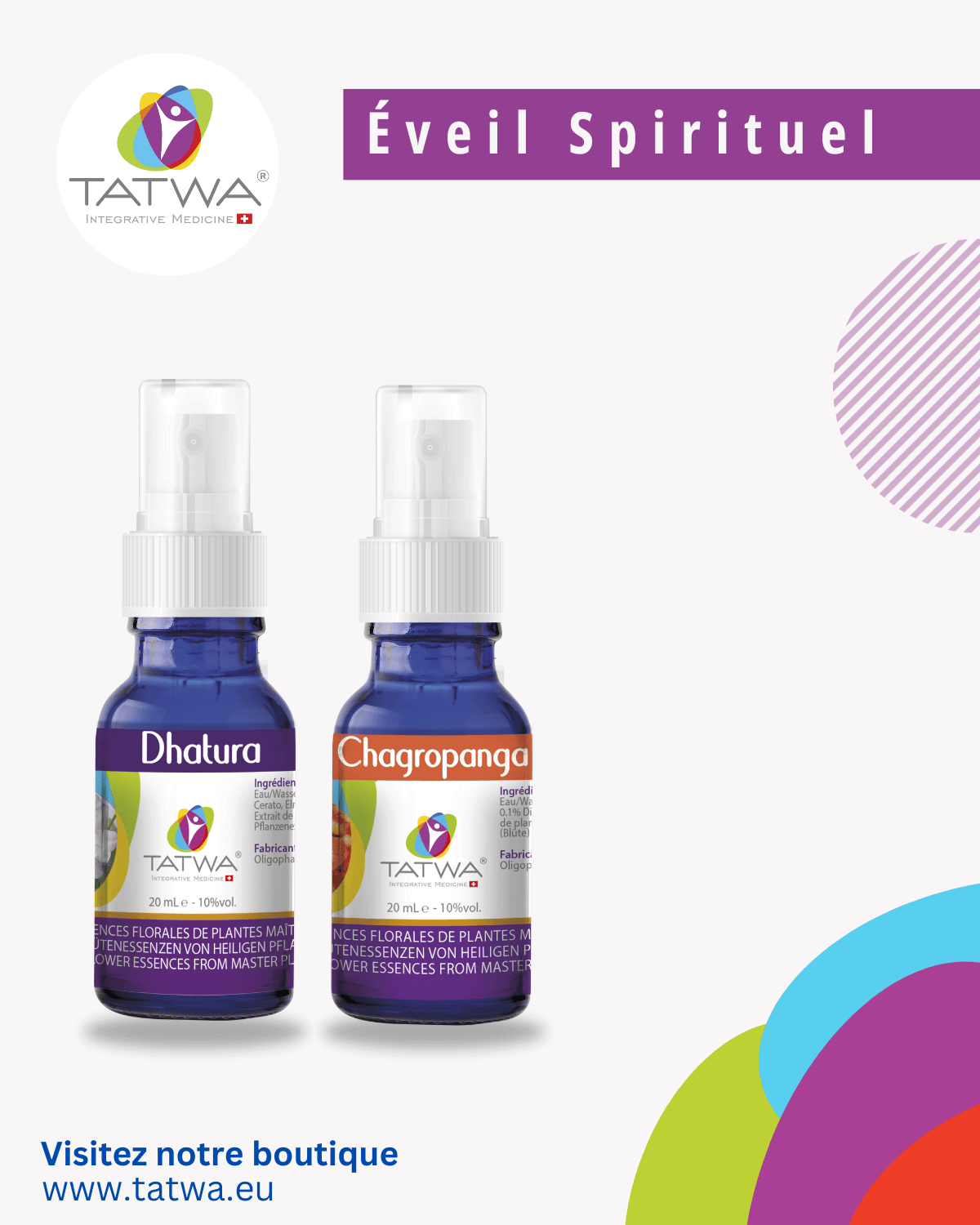 Éveil Spirituel - Conscience & Expansion, kit d'essences florales Chagropanga et Dhatura
