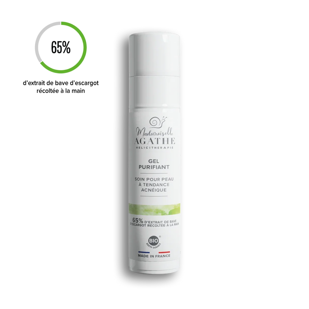Gel purifiant à bave d'escargot - soin purifiant & anti-boutons