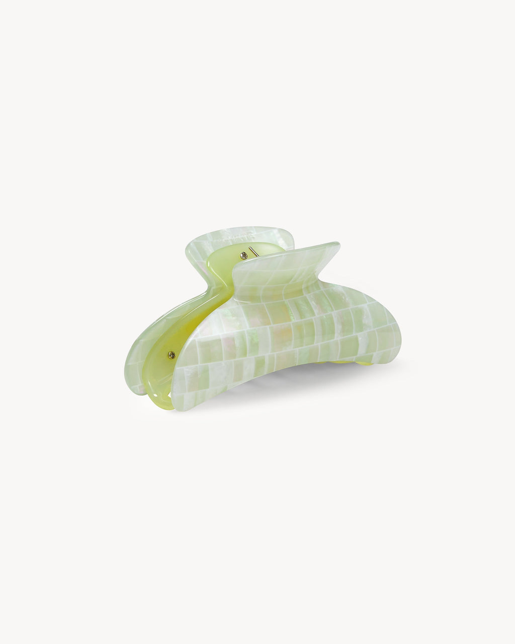 Haarklammer - Machete Grande Heirloom Mint Shell Checker