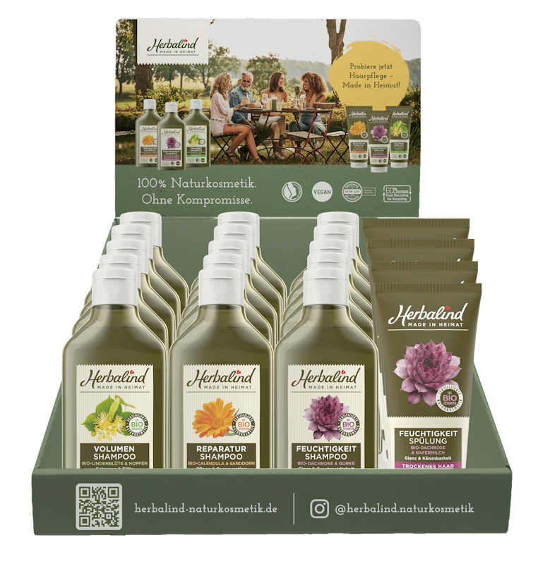 HERBALIND counter display hair care