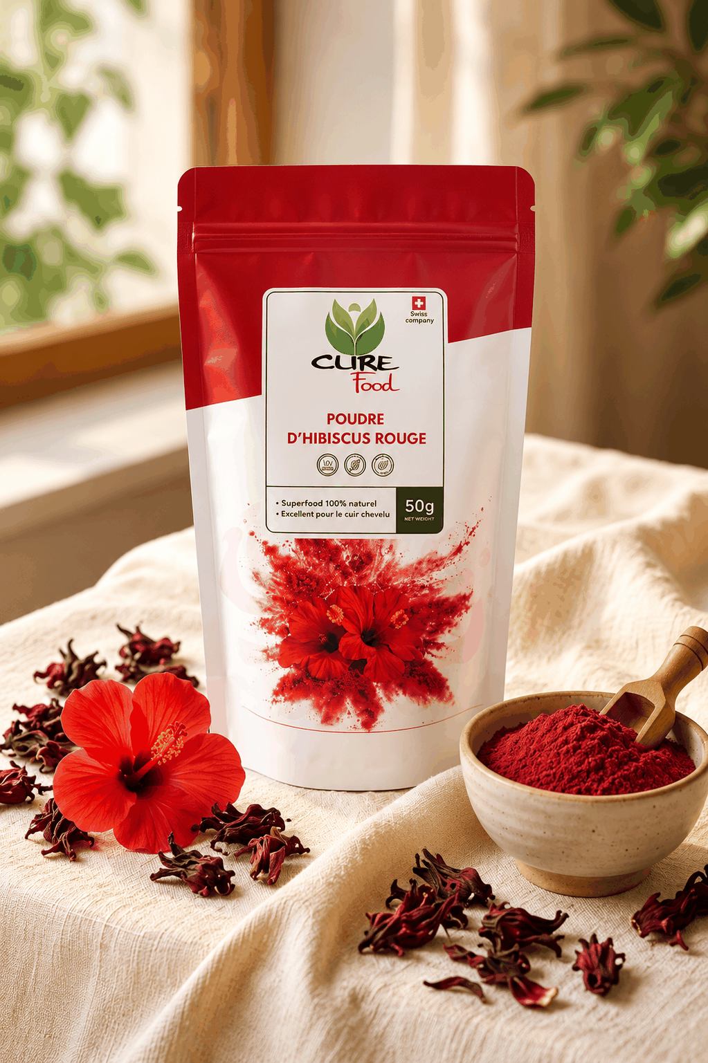 Poudre d'Hibiscus Rouge