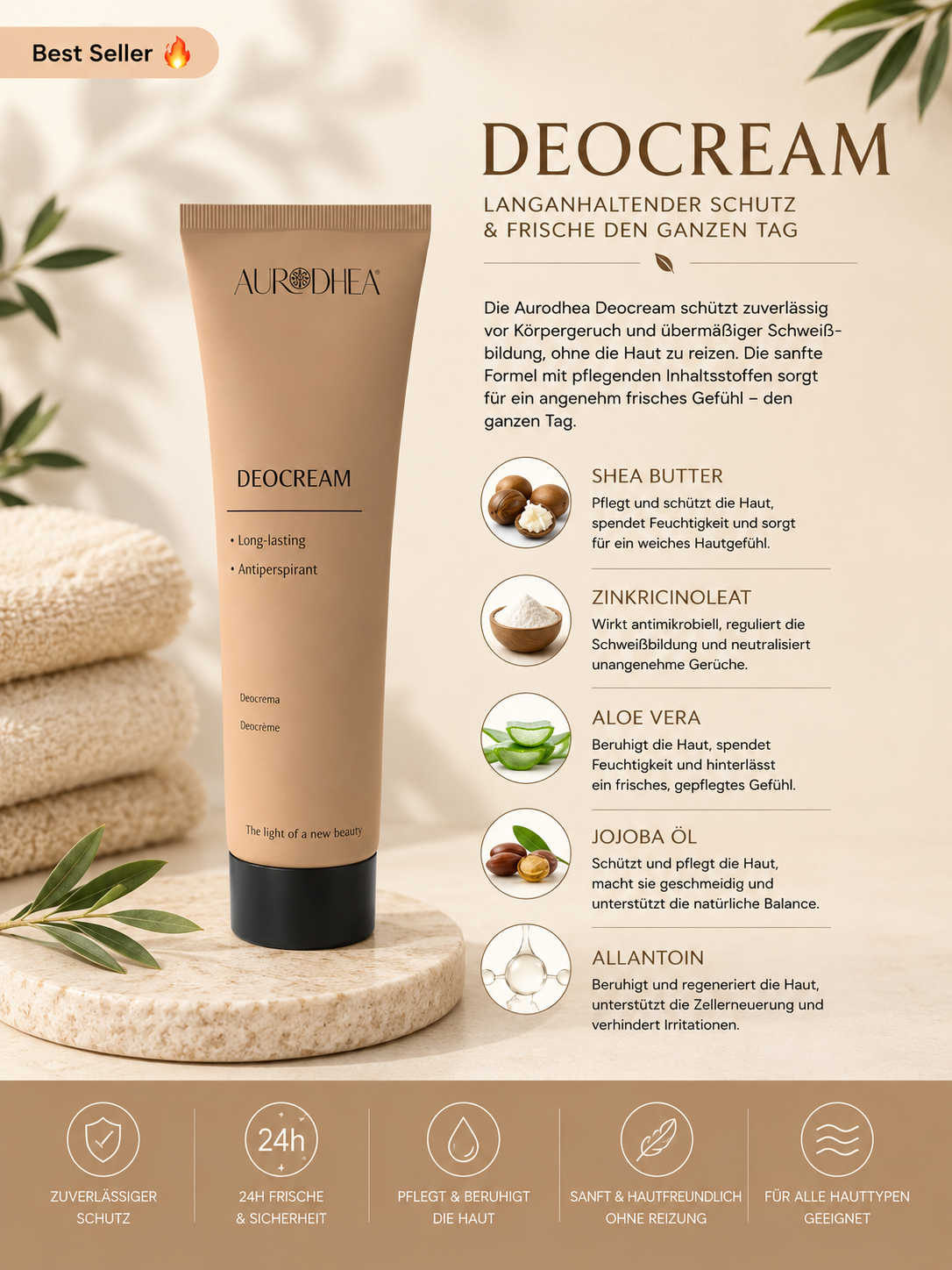Crème déodorante – Protection longue durée