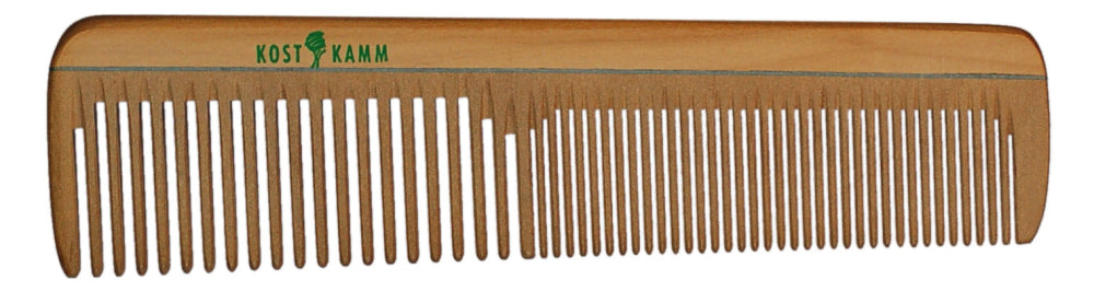 KOSTKAMM Styling comb wood coarse-fine 16cm