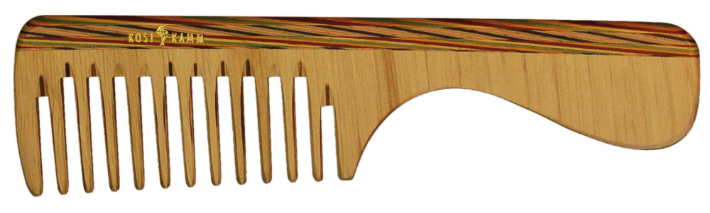 KOSTKAMM Handle comb wood coloured extra-coarse