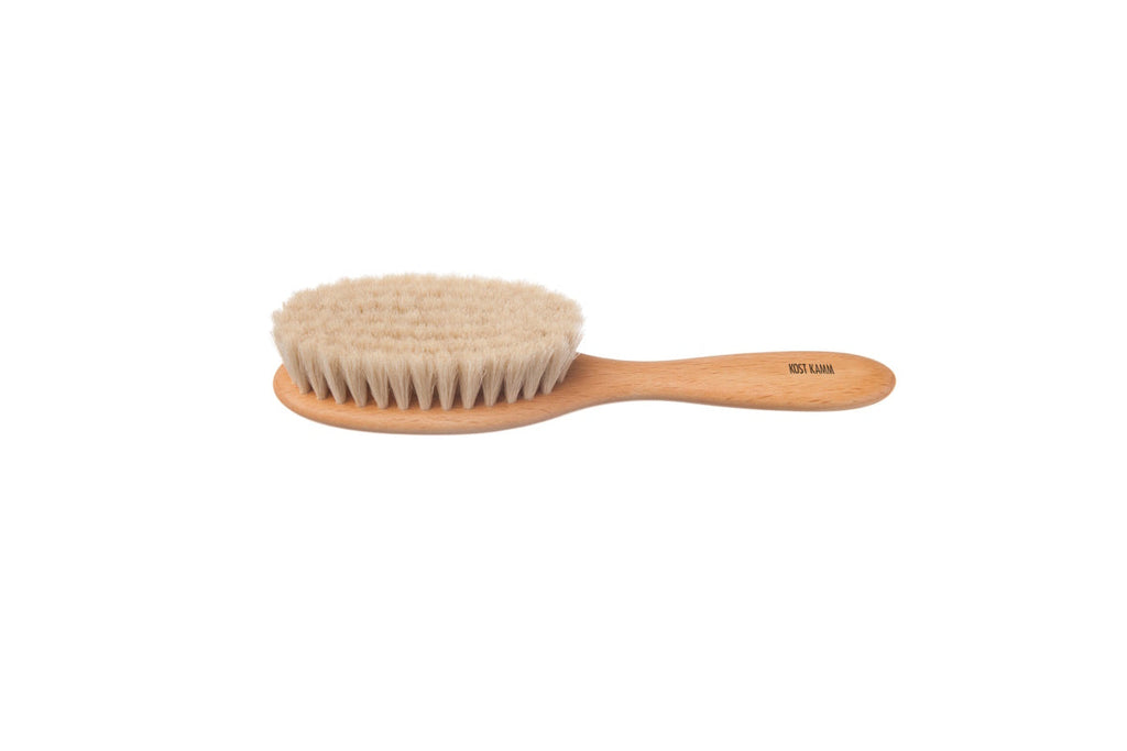 KOSTKAMM Babybürste, Buche, weiches Ziegenhaar, 18,5cm