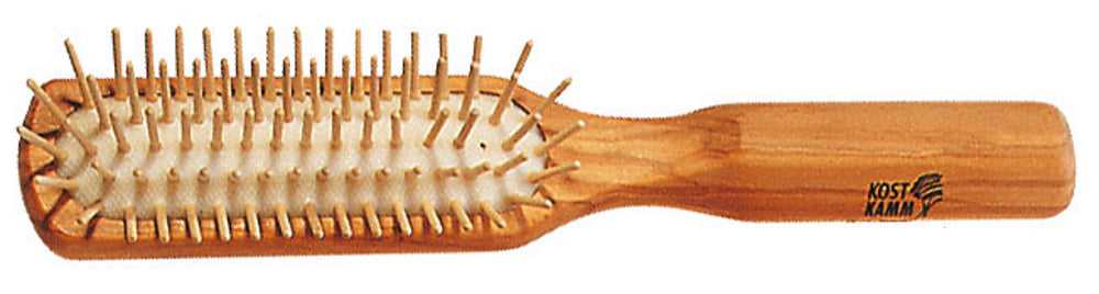 KOSTKAMM Wooden Brush Olive straight wooden knobs