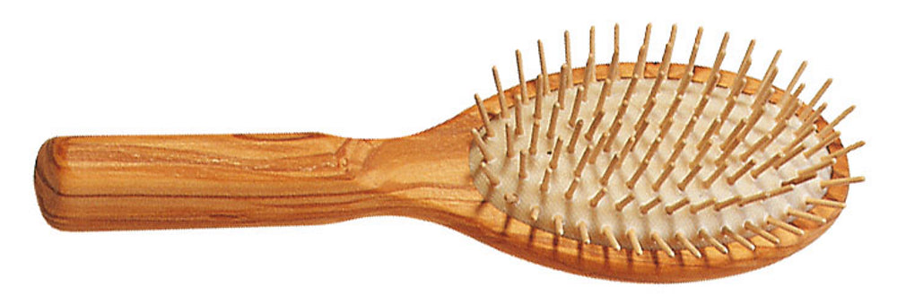 KOSTKAMM Wooden Brush Olive straight wooden knobs