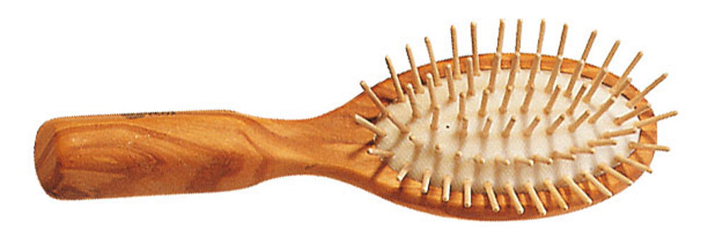 KOSTKAMM Wooden Brush Olive straight wooden knobs