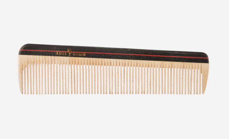 KOSTKAMM Taschenkamm Holz, bunt, fein 14cm