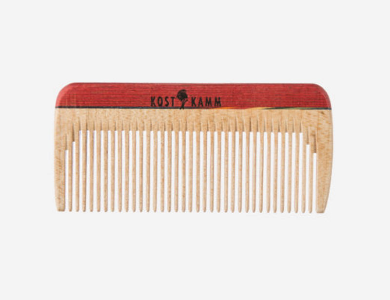 KOSTKAMM Mini-Taschenkamm Holz, bunt, fein 8cm