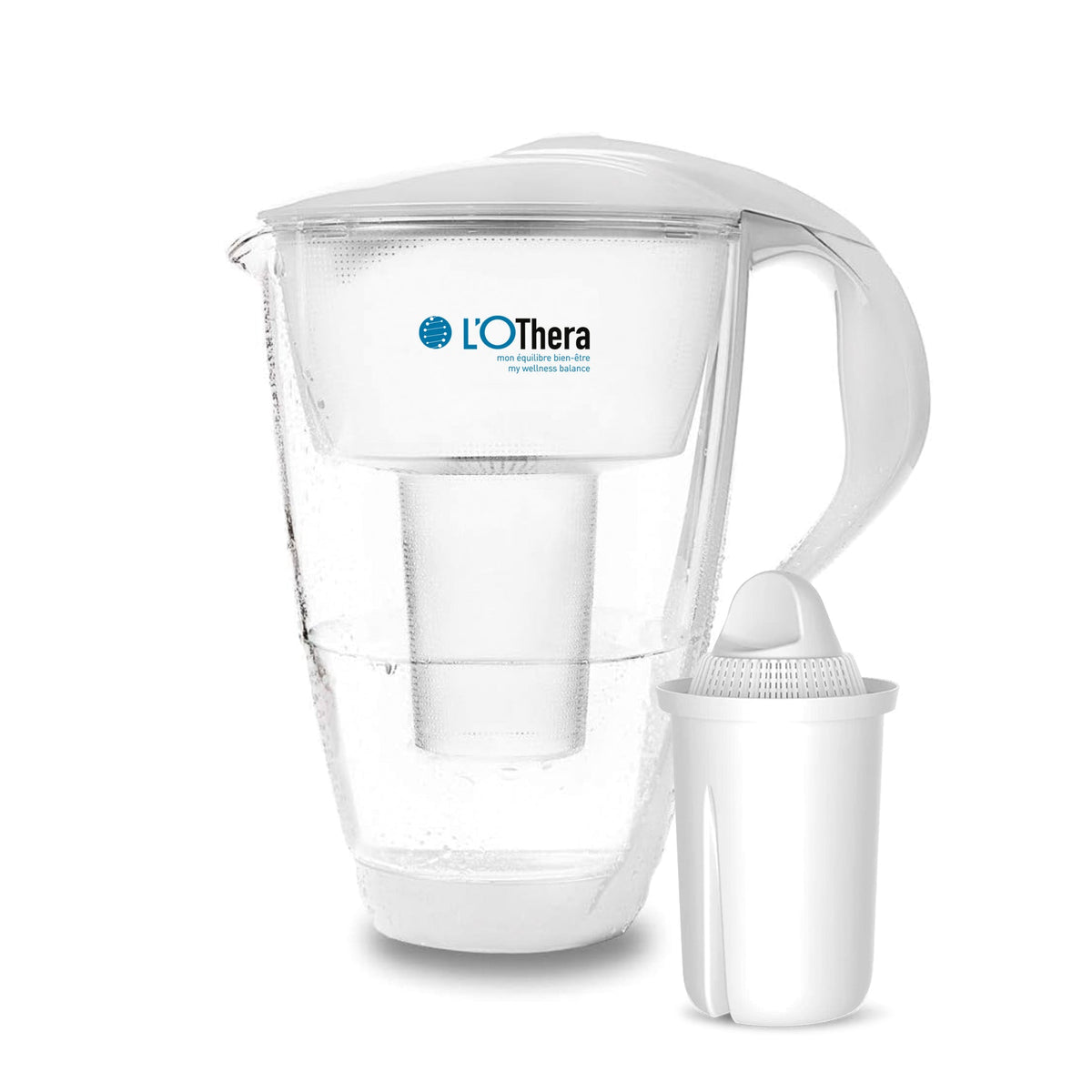 L'OThera, carafe filtrante en verre + 1 filtre Classic, env. 150 L