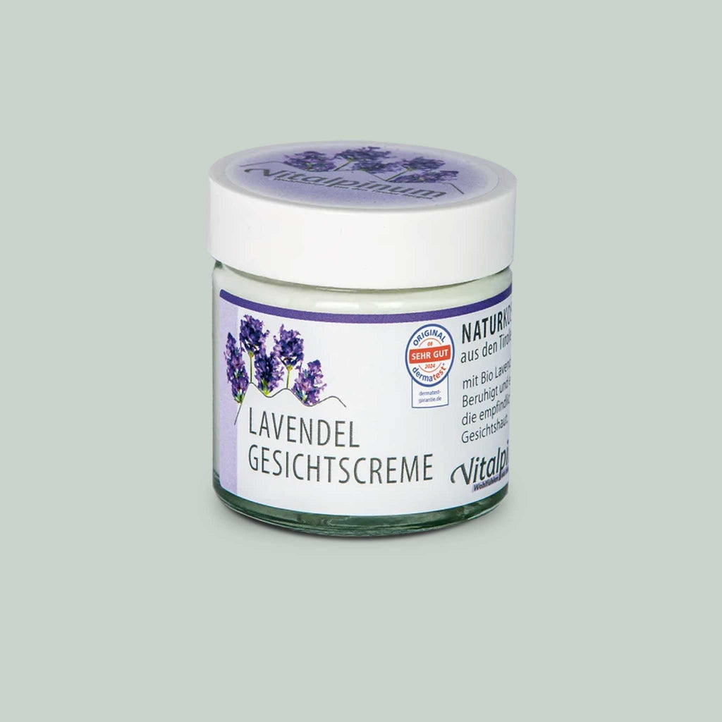 Lavendel Gesichtscreme für empfindliche & sensible Haut – mit ätherischem Lavendelöl | Unterweger